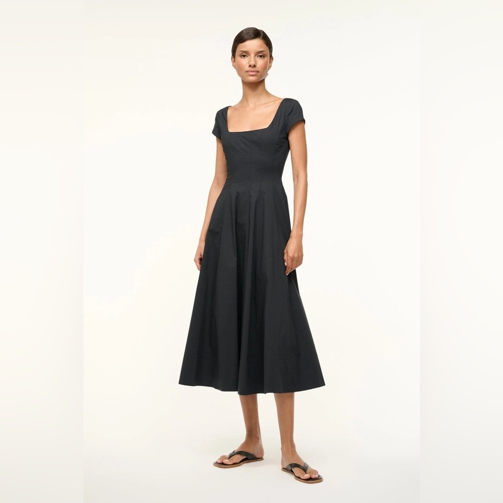 STAUD Short Sleeve Wells Maxi Dress Sz 12 - Picture 1 of 11